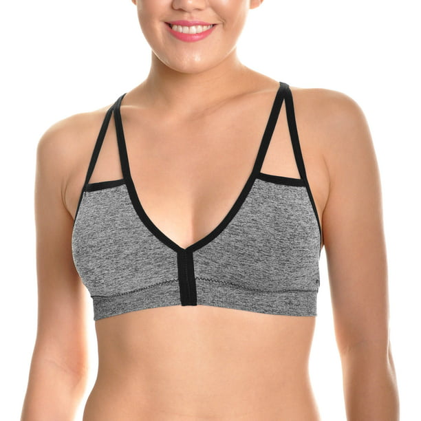 Sofra Ladies 3 or 6 Pack Seamless Crisscross Back Sports Bra Assortment One Size